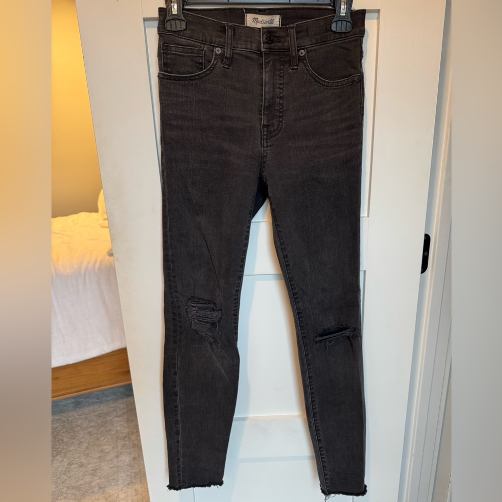 Madewell high-rise black skinny jeans